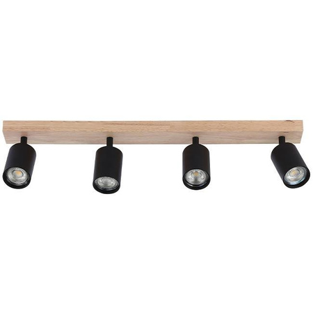 Spot Tuba Deckenleuchte Reflektor Halogen Leuchte 4x GU10 Moving Schwarz Braun Dabi Masterled