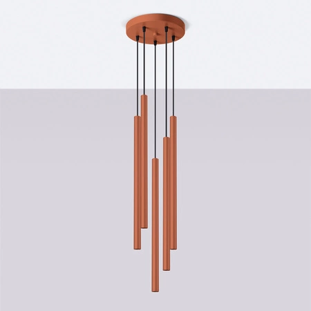 Decke Hängelampe Tuba Spot 5x G9 Ocker Rot Pastelo Ozean Grün SL.1528 Sollux