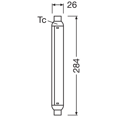 LED-Röhrenglühlampe S15s 7W = 57W 750lm 2700K Warm 140° LINE Osram