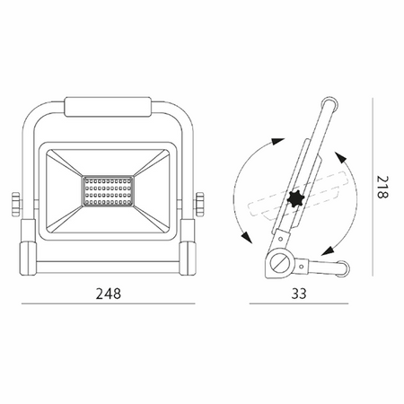 Tragbares 100-W-Flutlicht auf einem Ständerhalter neutrale Farbe 4000K stark