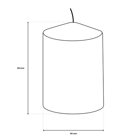 Votiv-Metallic-Rollerkerzen 6x4cm 4er-Set Rot-Metallic