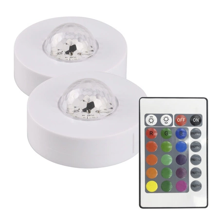 LED FESTA RGB Dekorative Party Lichter 2Stück. mit Batterie-Fernbedienung
