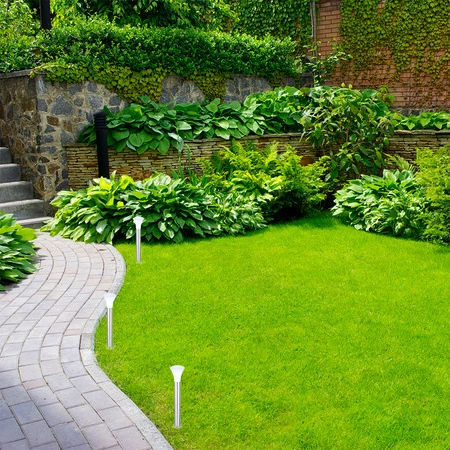 LED-Gartenleuchte für den Außenbereich BELLA E27-Mast 50 cm Chrom Volteno