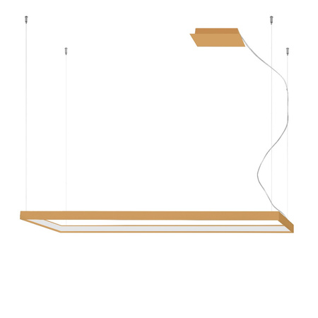 LED-Hängeleuchte TUULA L 50W 4000K Rechteckiger Kronleuchter 130x40 Gold SOLLUX