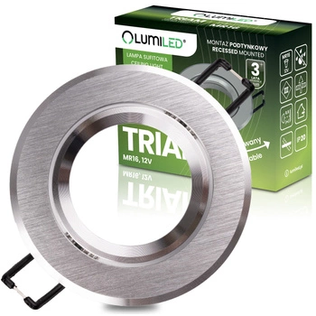 Halogen-Deckeneinbauleuchte rund beweglich GU10 MR16 Silber TRIAM LUMILED