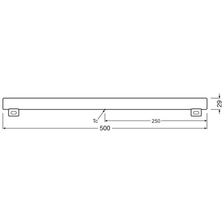 LED Röhren 7W 40W 2700K S14s 2PIN 50cm LEDinestra Dimmbar OSRAM