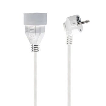 Stromverlängerungskabel Stecker-Buchse mit Erdung 3m 3x1mm 16A Weiß