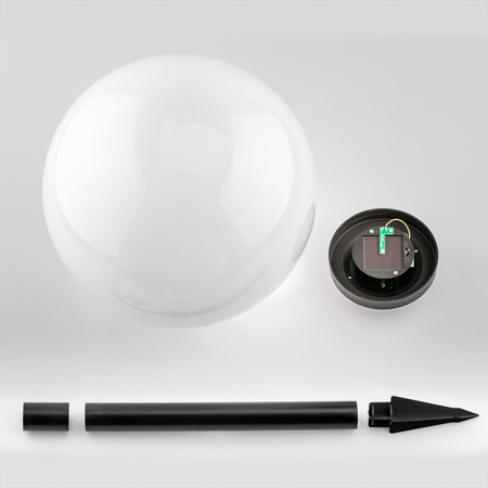 Solar-LED-Lampe, Solar Gartenleuchte IP44 6500K 30cm Kugelleuchte Weiße ATRIS LUMILED