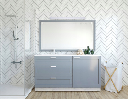 LED Wand- und Deckenleuchte Badezimmerleuchte 20W 4000K IP44 80cm Chrom KANLUX