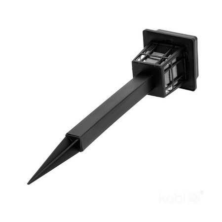 Solar Garten Pole Outdoor Stehend LED 6500K Kalt IP44 Schwarz Fusion Kobi