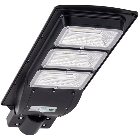 LED Fluter 200-1000lm 6000K IP65 10W Solar Schwarz mit Bewegungs- und Dämmerungssensor + Fernbedienung STREET-9 GOLDLUX (Polux)