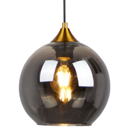 Decke Hängelampe E27 Gold Grau Damar Sanico Goldlux