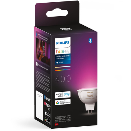 LED MR16 6.3W CCT RGB PHILIPS HUE Weiß & COLOR Ambiance Bluetooth Zigbee Glühbirne