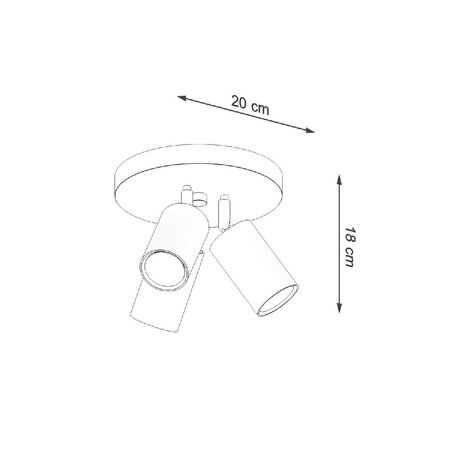 RING Deckenleuchte 3xGU10 Reflektor Halogen Leuchte Beweglich Weiß SOLLUX