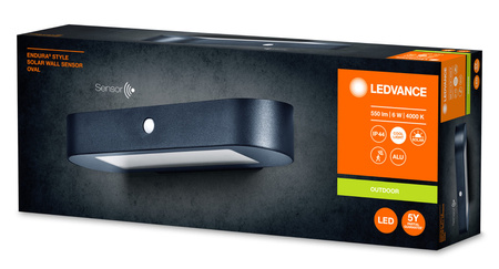 ENDURA Solar-Wandleuchte mit Sensor 6W 4000K LEDVANCE