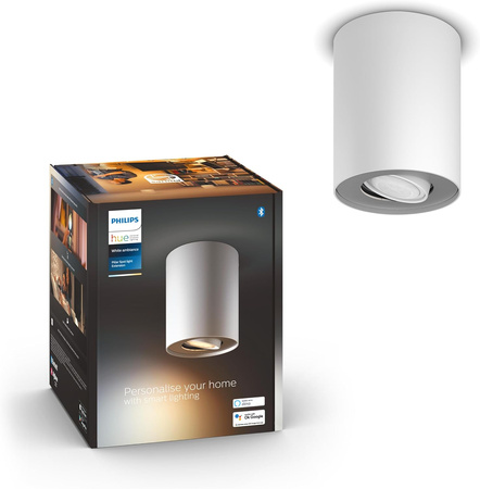 LED Spot Pillar Weiß 4.2W CCT PHILIPS HUE Bluetooth Zigbee Deckenleuchte
