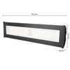 Industrielle lineare LED-Hochregallampe 100W 11000lm 5000 Kalt 110° Schwarz IP65 Masterled