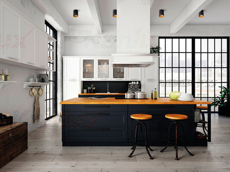 Aufputz-Halogenleuchte SPOT TUBA rund RITI GU10 Schwarz und Gold IP20 Kanlux