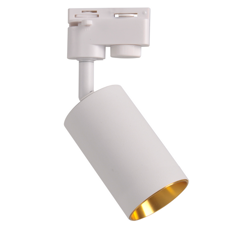 GU10 Weiß + Gold Stromschienenleuchte für Maribel Stromschiene POLUX