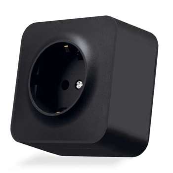 Elektrische Wandsteckdose Einfach 16A Aufputz Schwarz BINERA VIDEX