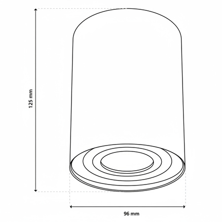 Aufputz HALOGEN Spot Tuba Beweglich AMAT-XL GU10 Rund Weiß 125mm LUMILED