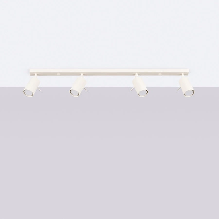 Tuba Spot Reflektor Deckenleuchte 4x GU10 Beige Ring Bittersweet Shimmer SL.1498 Sollux