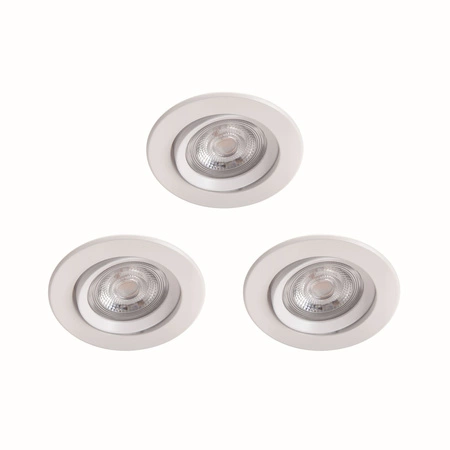 3x LED SPARKLE 5W 2700K Dimmbare kreisförmige LED-Unterputzdose Weiß PHILIPS