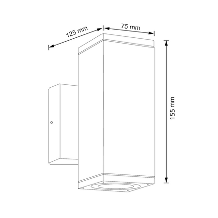 Wandleuchte Außenfassadenleuchte 12W GU10 Schwarz IP54 Morris Sanico Goldlux