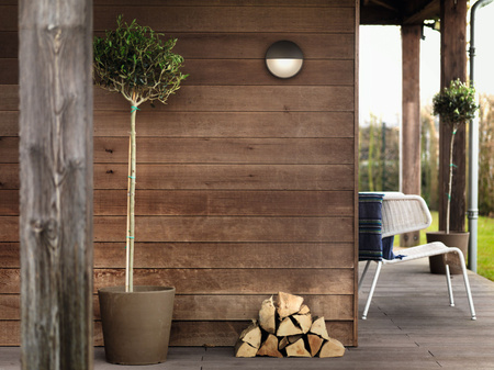 Gartenlampe LED Wandleuchte CAPRICORN 6W 2700K IP44 Rund Anthrazit PHILIPS