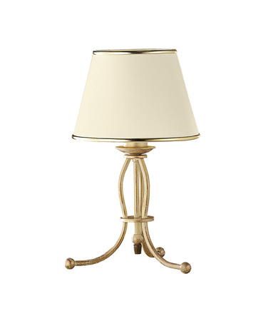 LAURA E27 Tischlampe Nachtclub 38 cm Lampenschirm Classic Ecru Gold Jupiter