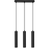 Hängelampe 29cm Reflektor 3x GU10 LED SOPLO Schwarz LUMILED