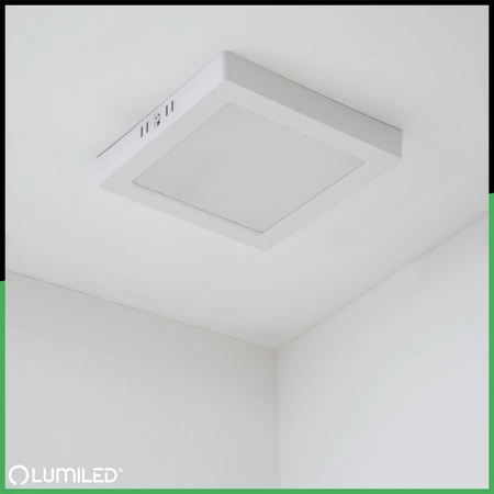 LED-Deckenanbauleuchte 18W Square 4000K GLOW White LUMILED