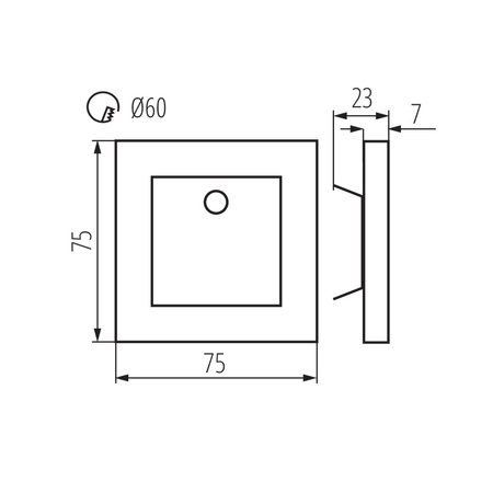 LED-Treppenleuchte APUS 0,8W 14lm 4000K Neutraler Bewegungssensor KANLUX