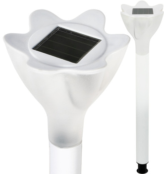 LED solarbetriebene Gartenlampe TULIPANEK weiß GOLDLUX (Polux)