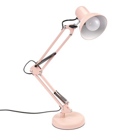 Schreibtisch Zeichnung Tischlampe E27 TOBI Pastell Rosa Lumiled + Countertop Halterung