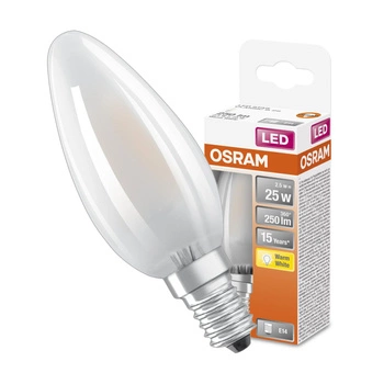LED Leuchtmittel E14 B35 2,5W = 25W 250lm 2700K Warm 300° OSRAM STAR Filament