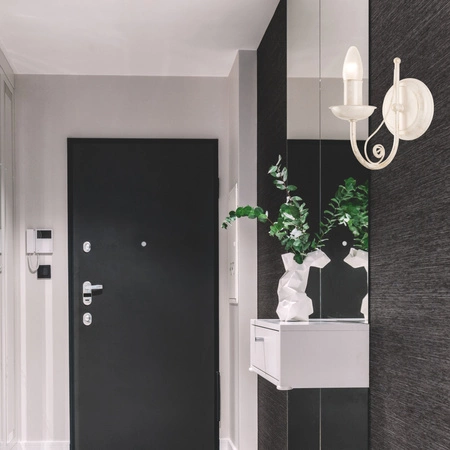 Wandleuchte DONATO E14 Weiß Klassisch KM-1.29 Lamkur