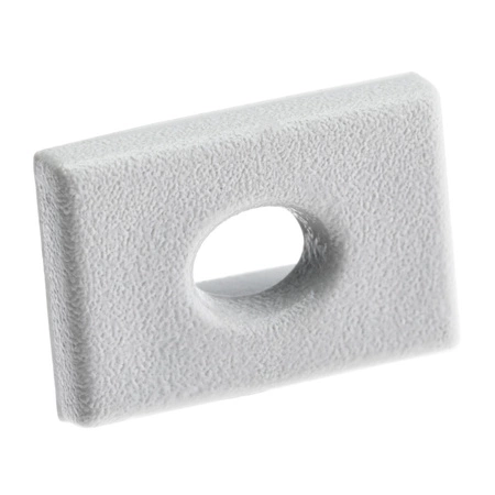 Endkappe für KM33-Profile mit Öffnung Kunststoff, Grau LUMILED