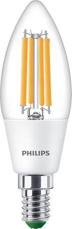 LED-Kerzenlampe E14 B35 2,3W = 40W 485lm 2700K warmes Filament PHILIPS Ultra effizient