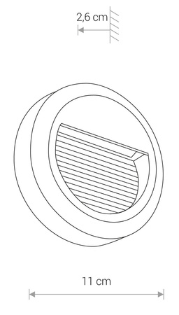 Außengartenleuchte SIDEWALK LED 8147 IP54 1,6W 3000 K Einbauleuchte Schwarz Nowodvorski