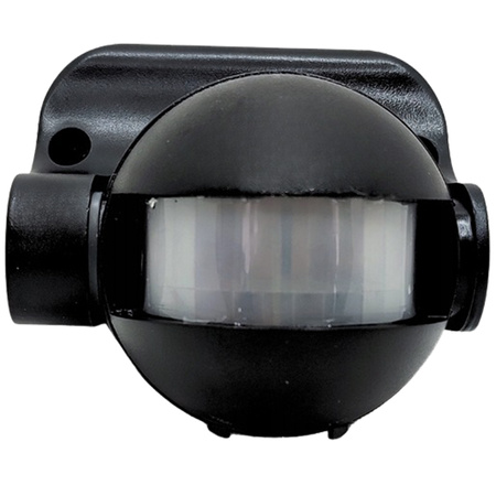 PIR-Bewegungs- und Dämmerungssensor 180° 12m IP44 Schwarz