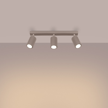 Reflektor-Deckenleuchte 3x GU10 Aluminium Taupe Carbon Deep Space SL.1764 Sollux