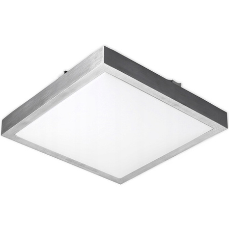 Deckenaufbauleuchte LED Panel 18W 4000K Silber Solen IP44 Quadratisch