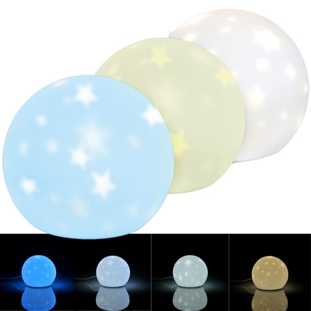 LED-Deko-Nachtlicht mit wiederaufladbarem Akku mondweiß GOLDLUX (Polux)