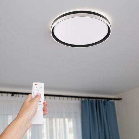 LED Plafond Deckenleuchte 72W 8000lm CCT 120° Weiß Schwarz IP44 Pilot Dimmbar Barbara Sanico Goldlux
