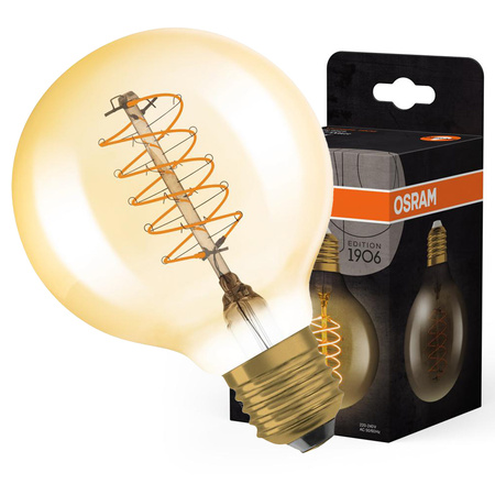 LED Dekorative G80 Glühbirne E27 4.8W = 37W 420lm 2200K Warm 320° Glühfaden Dimmbar Vintage 1906 Osram