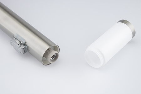 Außengartenlampe E27 SILVER POST 65cm mit 230V-Fassung