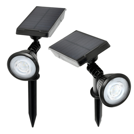 Solar Gartenmast Outdoor Stehend LED 6000K Kalt IP44 Schwarz Lance Kobi