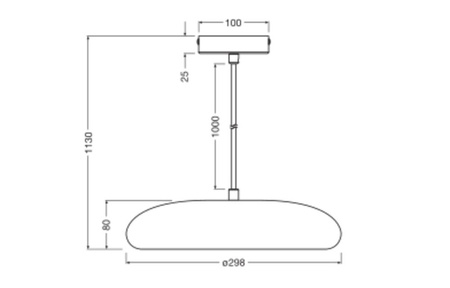 Dekorative Decke Pendelleuchte E27 Überhang Weiß Dekor Ledvance