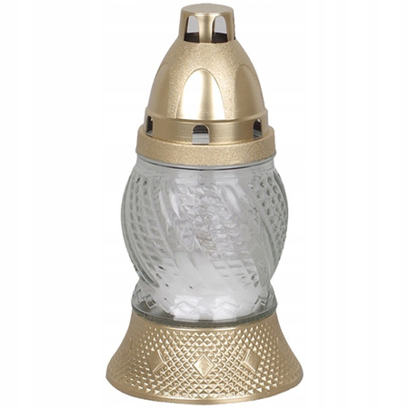 8h All Year Glas Nachfüllkerzen Set für Grab 16cm